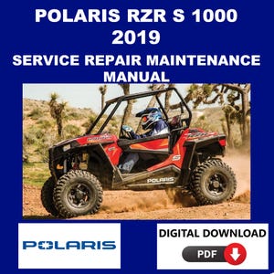 Polaris 2019 RZR S 1000 Service Handbuch Wartung Reparatur