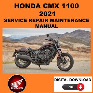 Honda 2021 CMX1100 Service Manual Maintenance Repair