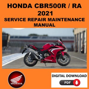 Honda 2021 CBR500R Service Manual Maintenance Repair