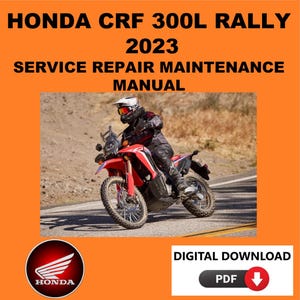 Honda 2023 CRF300 Rally Service Manual Maintenance Repair