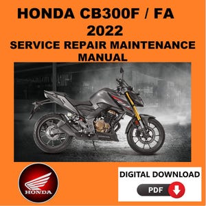 Honda 2022 CB300F Service Manual Maintenance Repair