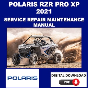 Polaris 2021 RZR Pro XP Service Manual Maintenance Repair