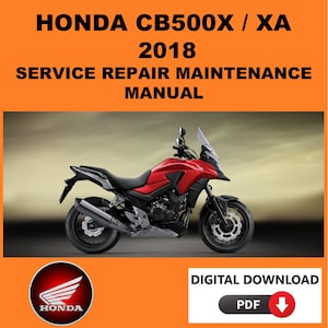 Honda 2018 CB500X Service Manual Maintenance Repair