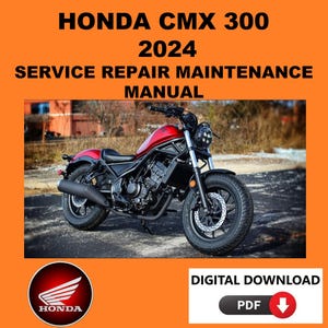 Honda 2024 CMX300 Service Manual Maintenance Repair
