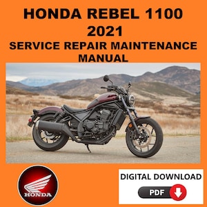 Honda 2021 Rebel 1100 Service Manual Maintenance Repair