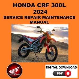 Honda 2024 CRF300L Service Manual Maintenance Repair
