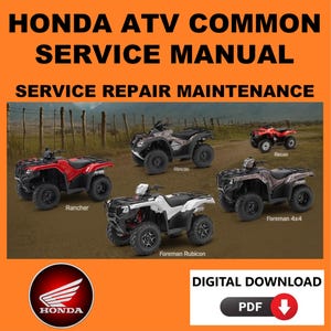 Honda ATV Common Service Manual Maintenance Repair
