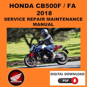 Honda 2018 CB500F Service Manual Maintenance Repair