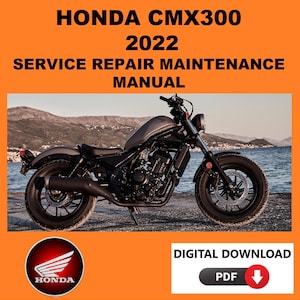 Honda 2022 CMX300 Service Manual Maintenance Repair