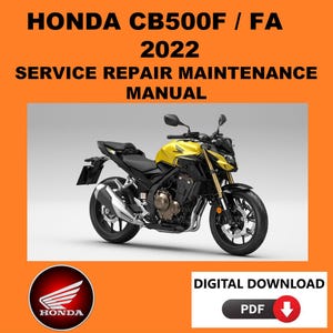 Honda 2022 CB500F Service Manual Maintenance Repair