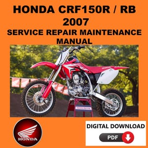 Honda 2007 CRF150R Service Manual Maintenance Repair