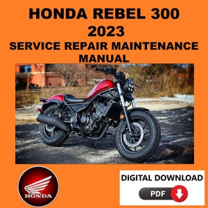 Honda 2023 Rebel 300 Service Manual Maintenance Repair