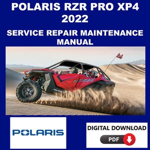 Polaris 2022 RZR Pro XP4 Service Manual Maintenance Repair