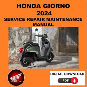 Honda 2024 Giorno Service Manual Maintenance Repair