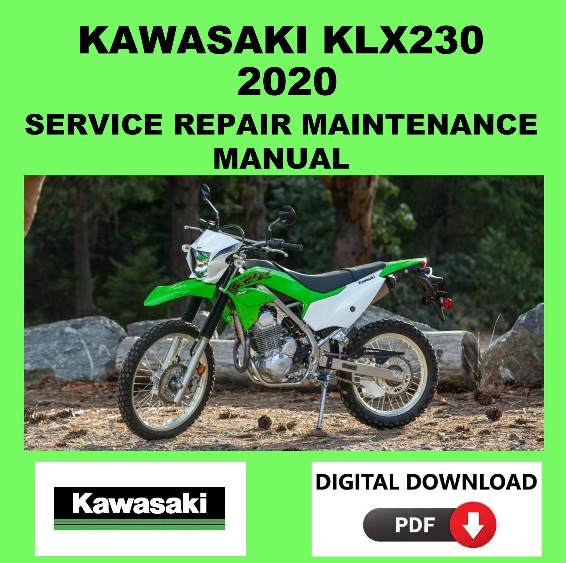 Kawasaki 2020 KLX 230 サービスマニュアル メンテナンス 修理 - Etsy 日本
