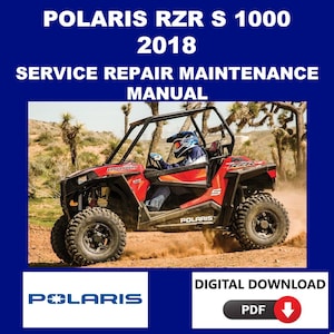Polaris 2018 RZR S 1000 Service Handbuch Wartung Reparatur