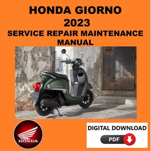 Honda 2023 Giorno Service Manual Maintenance Repair