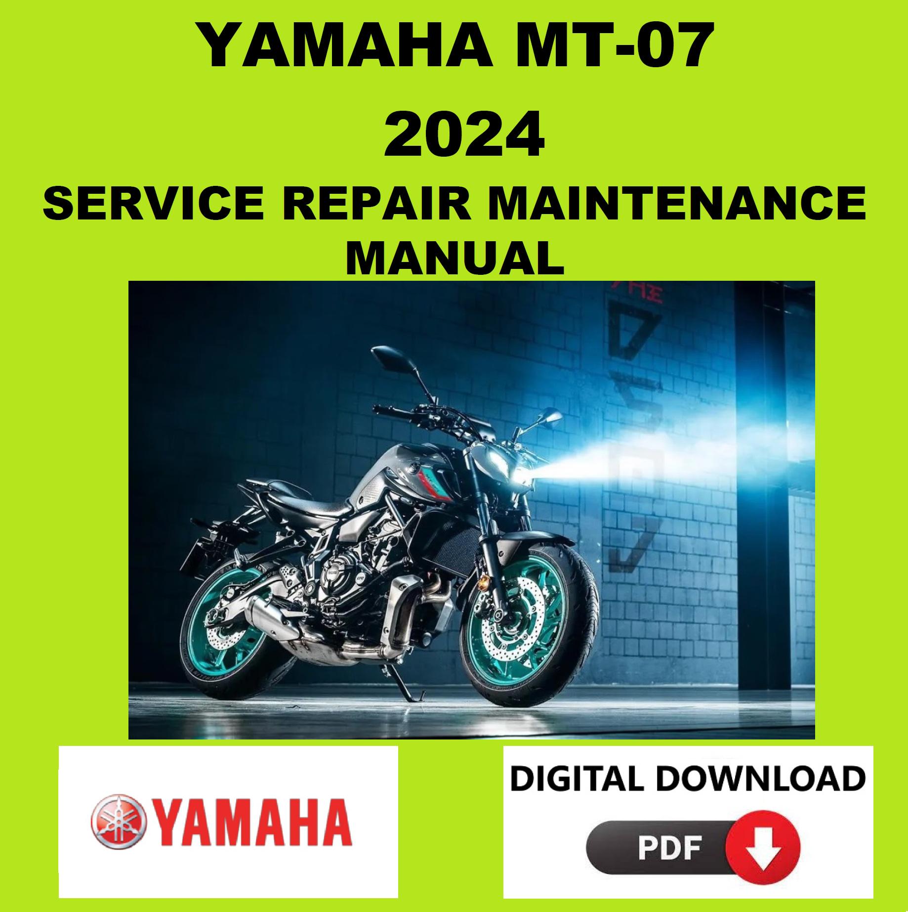 Yamaha 2024 MT-07 Service Manual Maintenance Repair - Etsy