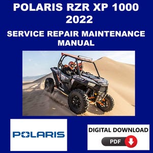 Polaris 2022 RZR XP 1000 Service Manual Maintenance Repair