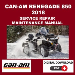 Can-Am 2018 Renegade 850 Service Manual Maintenance Repair
