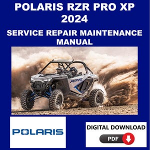 Polaris 2024 RZR Pro XP Service Manual Maintenance Repair