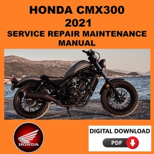 Honda 2021 CMX300 Service Manual Maintenance Repair