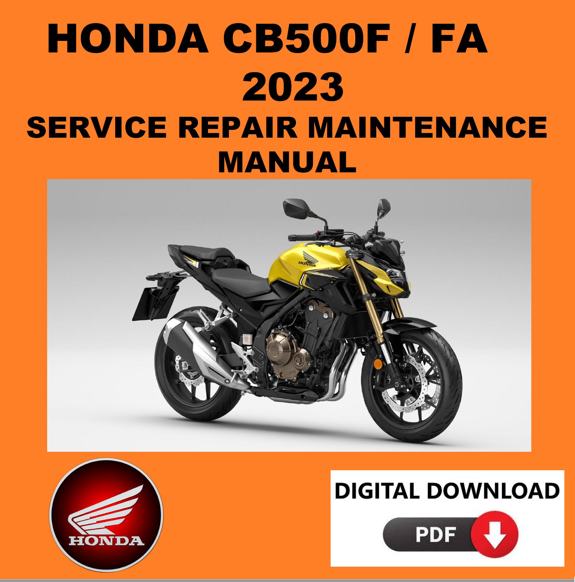 Honda 2023 CB500F Service Manual Maintenance Repair - Etsy