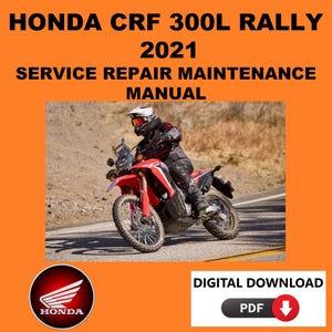 Honda 2021 CRF300 Rally Service Manual Maintenance Repair