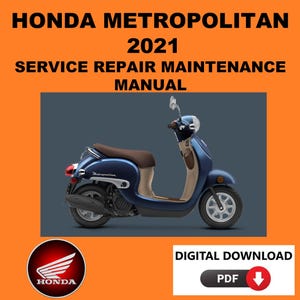 Honda 2021 Metropolitan Service Manual Maintenance Repair