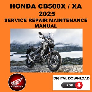 Honda 2025 CB500X Service Manual Maintenance Repair