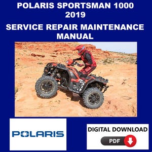 Polaris 2019 Sportsman XP 1000 Service Manual Maintenance Repair