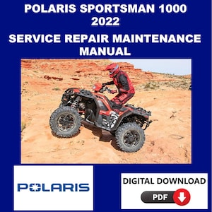 Polaris 2022 Sportsman XP 1000 Service Manual Maintenance Repair
