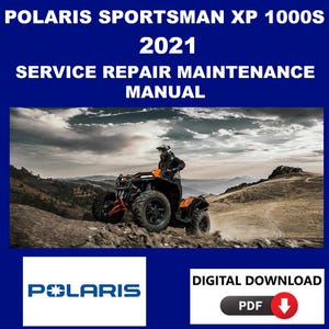 Polaris 2021 Sportsman XP 1000S Service Manual Maintenance Repair