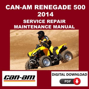 Can-Am 2014 Renegade 500 Service Manual Maintenance Repair