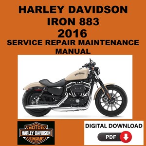 Harley Davidson 2016 Iron 883 Service Manual Maintenance Repair