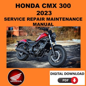 Honda 2023 CMX300 Service Manual Maintenance Repair