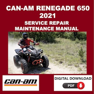 Can-Am 2021 Renegade 650 Service Manual Maintenance Repair