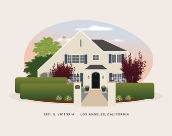 Custom House Illustration art print