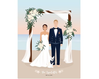 First anniversary gift / Wedding portrait / Couple gift