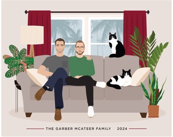 Custom Family Portrait, add pet