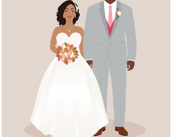 Custom Wedding Portrait First Anniversary Wedding - Etsy Custom Wedding Portrait First Anniversary Wedding - Etsy