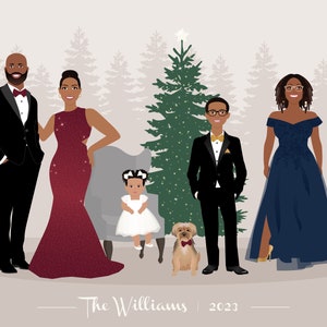 Custom family Portrait Christmas gift image 3