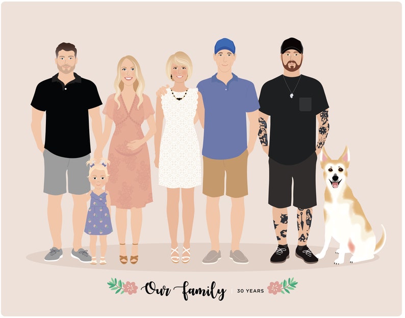 Family portrait illustration image 7