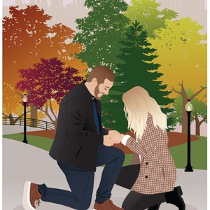 Personalized Couple Portrait