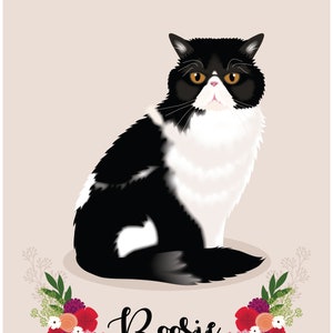 Portrait d'animal de compagnie personnalisé, portrait de chat, portrait de chien