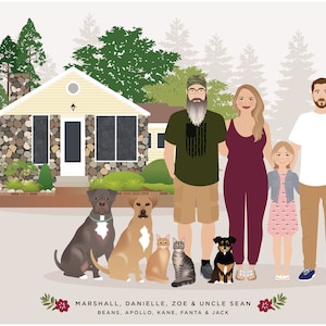 Retrato familiar, añadir mascota