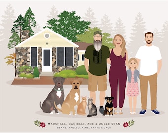 Family Portrait, add on pet