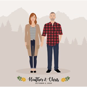 Custom Family Portrait, couple portrait image 6