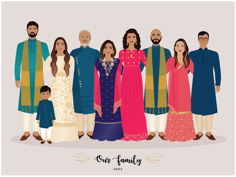 Family portrait illustration image 6