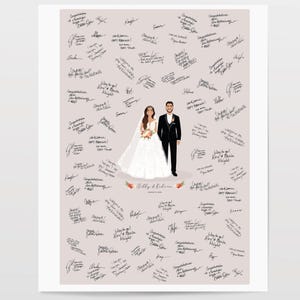 Wedding Guest Book Alternative, Wedding Portrait Poster for Guest ...